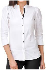 Women Solid Casual White Shirt